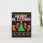 Merry Glizzmas Funny Merry Christmas Hotdogs Xmas  Karte (Vorderseite)