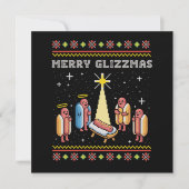 Merry Glizzmas hässliche Weihnachten Hot Dog Xmas (Vorderseite)