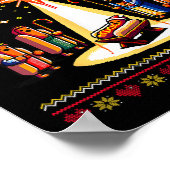 Merry Glizzmas Tacky Funny Frohe Weihnachts Hot Do Poster (Ecke)