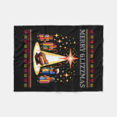 Merry Glizzmas Tacky Funny Merry Christmas Hot Dog Fleecedecke (Vorderseite (Horizontal))