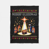 Merry Glizzmas Tacky Funny Merry Christmas Hot Dog Fleecedecke (Vorderseite)