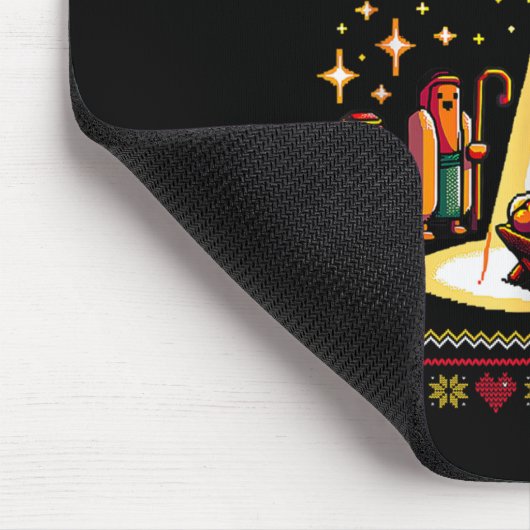 Merry Glizzmas Tacky Funny Merry Christmas Hot Dog Mousepad (Ecke)