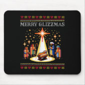 Merry Glizzmas Tacky Funny Merry Christmas Hot Dog Mousepad (Vorne)