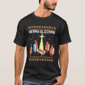 Merry Glizzmas Tacky Funny Merry Christmas Hotdogs T-Shirt (Vorderseite)