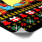 Merry Glizzmas Ugly Christmas Sweaters Hot Dogs Xm Poster (Ecke)