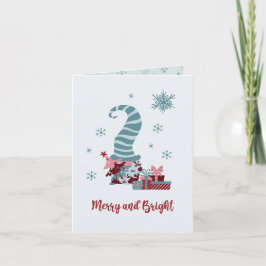 Merry Gnome Christmas Karte