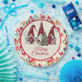 Merry Gnome Christmas Pappteller (Party)