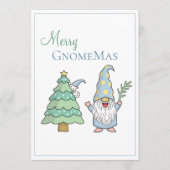 Merry GnomeMas Christmas Tree Gnome Holiday Card (Vorderseite)