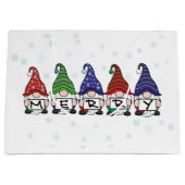 Merry Gnomes Große Geschenktüte (Vorderseite)