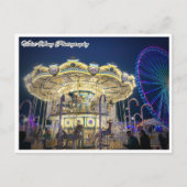 Merry Go Around im Winter Wunderland Postkarte (Vorderseite)