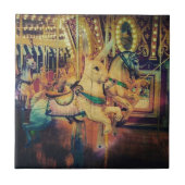 Merry Go Round Animals Grunge Fliese (Vorderseite)