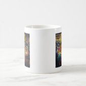 Merry Go Round Animals Grunge Kaffeetasse (Mittel)