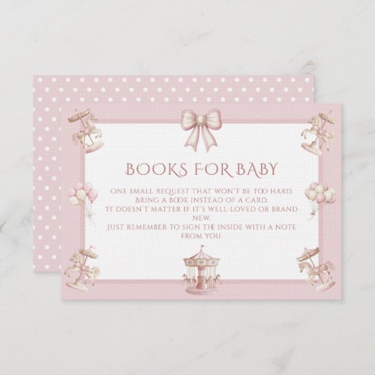 Merry Go Round Books for Baby Shooting Begleitkarte (Vorne/Hinten)