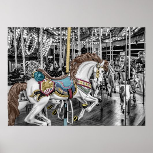 Merry Go Round Carousel Fotografie Poster (Vorne)