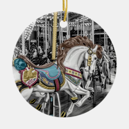Merry Go Round Carousel Keramikornament (Vorne)