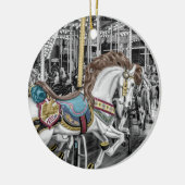 Merry Go Round Carousel Keramikornament (Links)
