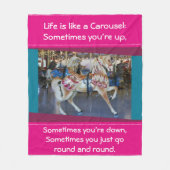 Merry Go Round Carousel Pferd Foto mit Angebot Fleecedecke (Vorderseite)