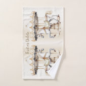 Merry Go Round Circus Karneval Schönes Niedlich Badhandtuch Set (Handtuch)