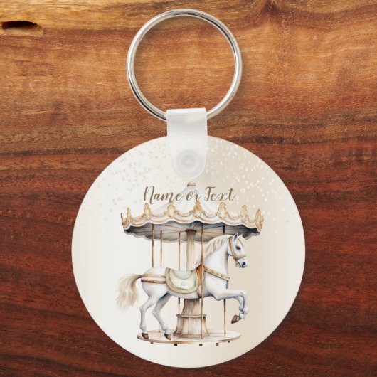 Merry Go Round Circus Karneval Schönes Niedlich Schlüsselanhänger (Rückseite)