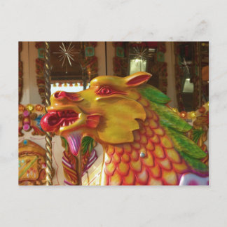 Merry-go-Round-Dragon Feiertagspostkarte