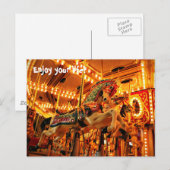 Merry go Round Feiertagspostkarte (Vorne/Hinten)