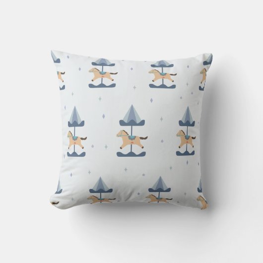 Merry Go Round For Kid & Nursery Baby Throw Pillow Kissen (Vorderseite)