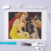 Merry Go Round Girl & Horse Seidenpapier (Handwerk)