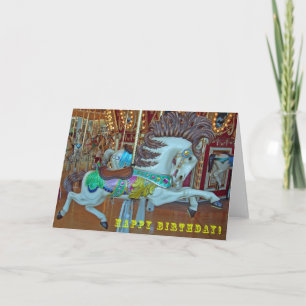 Merry-Go-Round Horse, Birthday Feiertagskarte