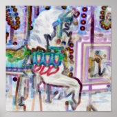 Merry-Go-Round Horse Digital Art Poster (Vorne)