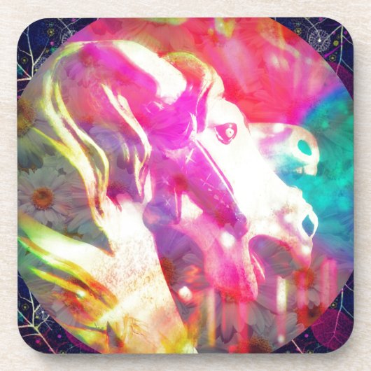 Merry Go Round Horse Digitale Kunst Untersetzer (Vorderseite)