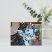 Merry-Go-Round-Horse Feiertagspostkarte (Stehend Vorderseite)