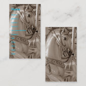 Merry-Go-Round-Horse in Sepia Visitenkarte (Vorne/Hinten)