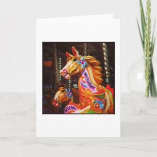 Merry-go-round Horses 02 Feiertagskarte