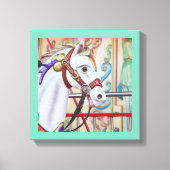 Merry-go-round Painted Horse Leinwand 16 in einer  (Vorderseite)