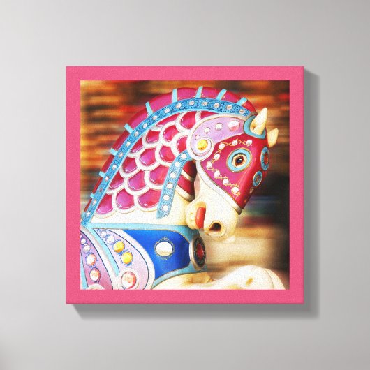 Merry-go-round-Pferd 8 Leinwanddruck (Vorderseite)