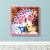 Merry-go-round-Pferd 8 Leinwanddruck (Insitu (Holzboden))