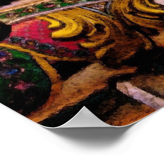 Merry-Go-Round-Pferd Poster (Ecke)