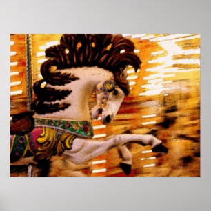 Merry-Go-Round-Pferd Poster