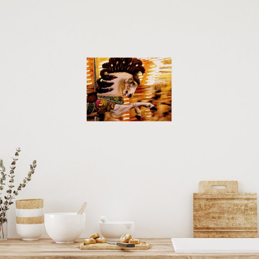 Merry-Go-Round-Pferd Poster (Küche)