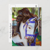 Merry-Go-Round-Pferd Postkarte (Vorne/Hinten)