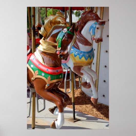 Merry-Go-Round-Pferde Poster (Vorne)