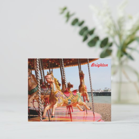 Merry-go-round Postkarte (Stehend Vorderseite)