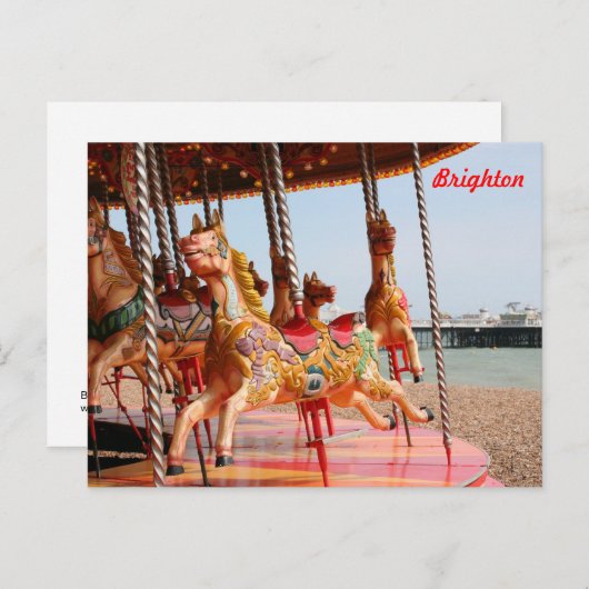 Merry-go-round Postkarte (Vorne/Hinten)