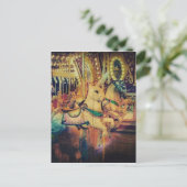 Merry Go Round Rabbit Postkarte (Stehend Vorderseite)