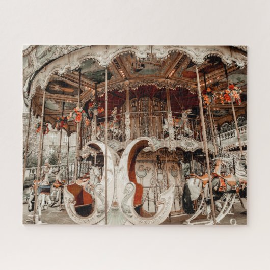 Merry-Go-Round Sacred Heart Montmartre Paris Puzzle (Horizontal)