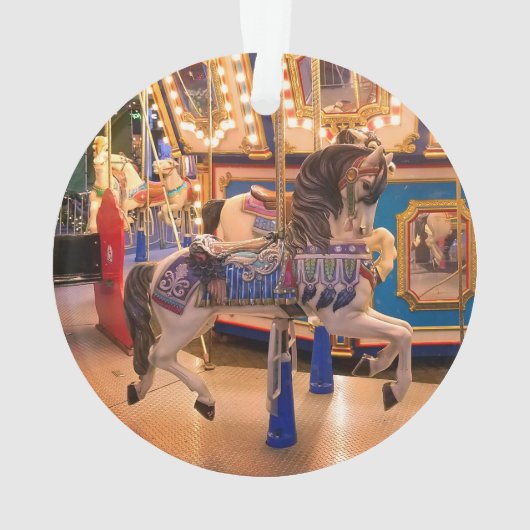 Merry Go Runde Acrylic Weihnachtsschmuck Ornament (Rückseite)