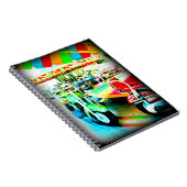 Merry Go Runde Motorräder beim Karneval Notizblock (Rechte Seite)