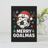 Merry Goalmas Italy - Funny Soccer Christmas Einladung (Stehend Vorderseite)
