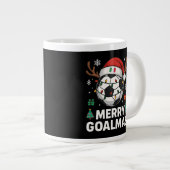 Merry Goalmas Italy - Funny Soccer Christmas Jumbo-Tasse (Vorderseite Rechts)