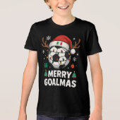 Merry Goalmas Italy - Funny Soccer Christmas Tri-Blend Shirt (Vorderseite)